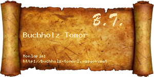 Buchholz Tomor névjegykártya